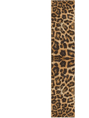 Cheetah Spots Runner Hand Knotted Tibetan Wool custom handmade rug