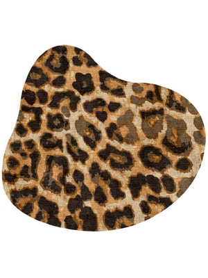 Cheetah Spots Splash Hand Knotted Bamboo Silk custom handmade rug