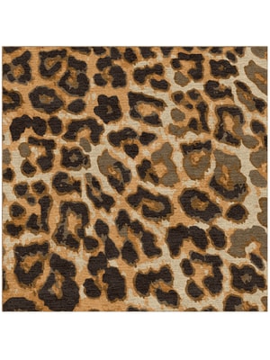Cheetah Spots Square Hand Knotted Tibetan Wool custom handmade rug