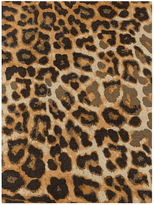 Cheetah Spots Rectangle Hand Tufted Pure Wool custom handmade rug