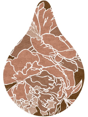 Chrysanthemum Drop Hand Knotted Tibetan Wool custom handmade rug