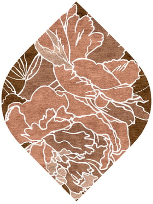 Chrysanthemum Ogee Hand Knotted Bamboo Silk custom handmade rug