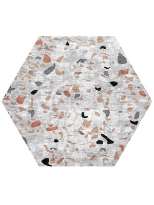 Citrine Hexagon Hand Knotted Bamboo Silk custom handmade rug