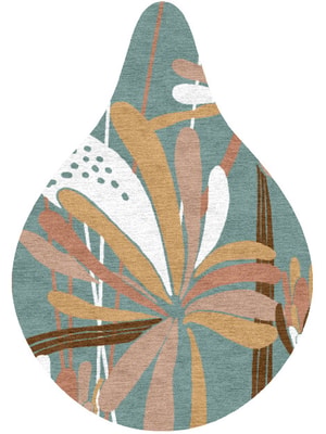 Cleome Drop Hand Knotted Tibetan Wool custom handmade rug