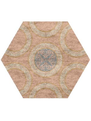 Clique Hexagon Hand Knotted Bamboo Silk custom handmade rug
