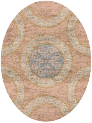 Clique Oval Hand Knotted Bamboo Silk custom handmade rug