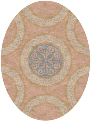 Clique Oval Hand Knotted Tibetan Wool custom handmade rug