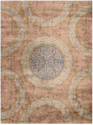 Clique Rectangle Hand Knotted Bamboo Silk custom handmade rug