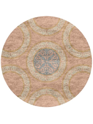 Clique Round Hand Knotted Bamboo Silk custom handmade rug