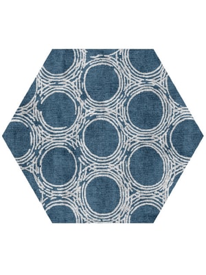 Coil Hexagon Hand Knotted Bamboo Silk custom handmade rug