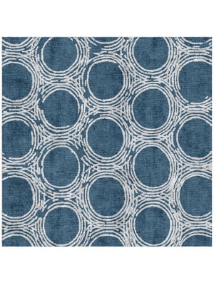 Coil Square Hand Knotted Bamboo Silk custom handmade rug