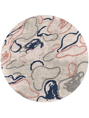 Colorida Round Hand Tufted Bamboo Silk custom handmade rug