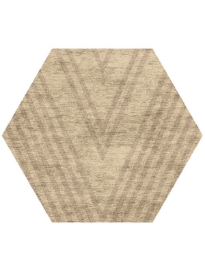 Comethru Hexagon Hand Knotted Bamboo Silk custom handmade rug