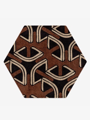 Concord Hexagon Hand Knotted Bamboo Silk custom handmade rug