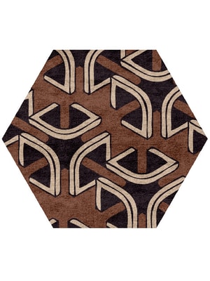 Concord Hexagon Hand Tufted Bamboo Silk custom handmade rug
