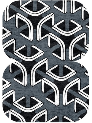 Concord Grey Eight Hand Knotted Bamboo Silk custom handmade rug