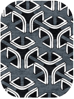 Concord Grey Oblong Hand Knotted Bamboo Silk custom handmade rug