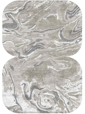 Contours Eight Hand Knotted Bamboo Silk custom handmade rug