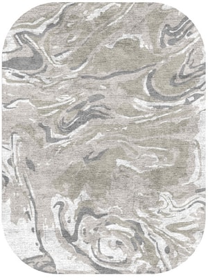 Contours Oblong Hand Knotted Bamboo Silk custom handmade rug