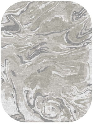 Contours Oblong Hand Knotted Tibetan Wool custom handmade rug