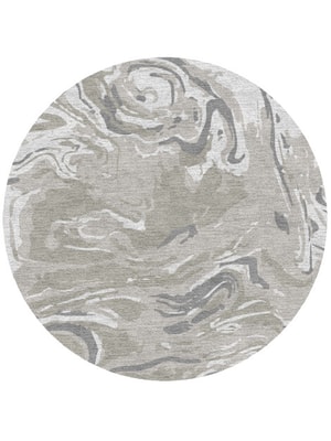 Contours Round Hand Knotted Tibetan Wool custom handmade rug