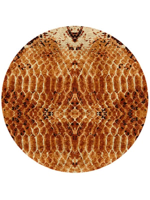 Copperhead Round Hand Knotted Bamboo Silk custom handmade rug