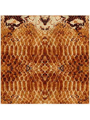 Copperhead Square Hand Knotted Bamboo Silk custom handmade rug