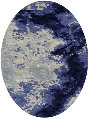 Crest Oval Hand Knotted Bamboo Silk custom handmade rug