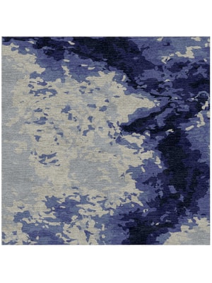 Crest Square Hand Knotted Tibetan Wool custom handmade rug
