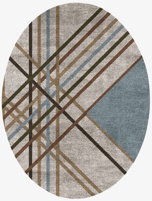 Crosswind Oval Flatweave Bamboo Silk custom handmade rug