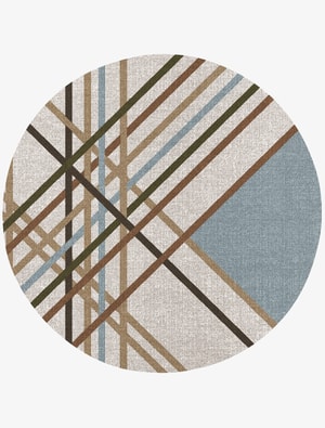 Crosswind Round Flatweave New Zealand Wool custom handmade rug