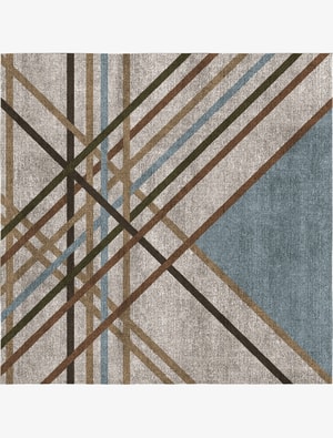 Crosswind Square Flatweave Bamboo Silk custom handmade rug