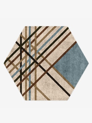 Crosswind Hexagon Hand Knotted Bamboo Silk custom handmade rug