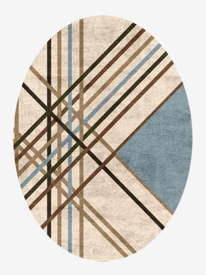 Crosswind Oval Hand Knotted Bamboo Silk custom handmade rug