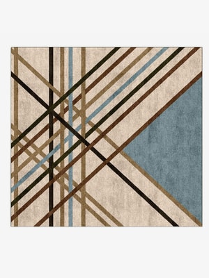 Crosswind Square Hand Knotted Bamboo Silk custom handmade rug