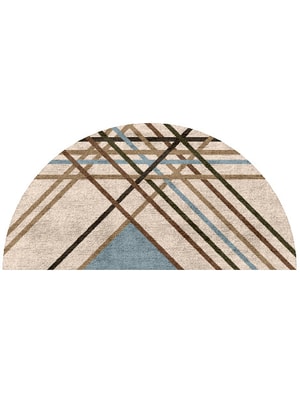Crosswind Halfmoon Hand Tufted Bamboo Silk custom handmade rug