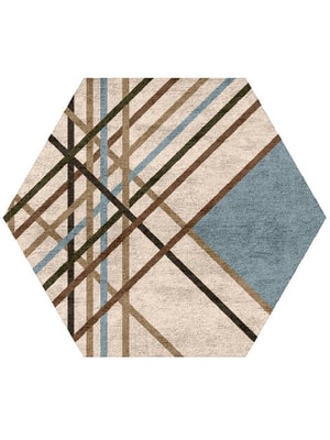 Crosswind Hexagon Hand Tufted Bamboo Silk custom handmade rug