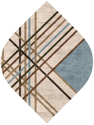 Crosswind Ogee Hand Tufted Bamboo Silk custom handmade rug