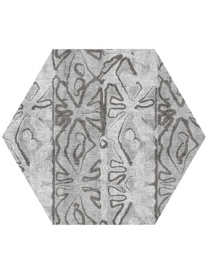 Curio Hexagon Hand Knotted Bamboo Silk custom handmade rug