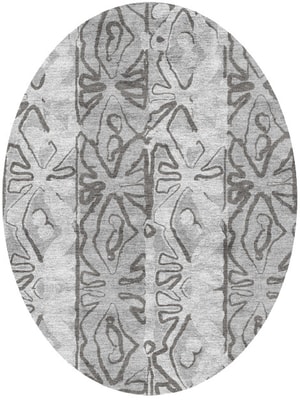 Curio Oval Hand Knotted Bamboo Silk custom handmade rug