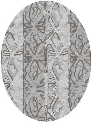Curio Oval Hand Knotted Tibetan Wool custom handmade rug