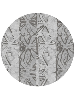 Curio Round Hand Knotted Tibetan Wool custom handmade rug