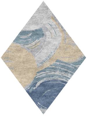 Curl Diamond Hand Knotted Bamboo Silk custom handmade rug