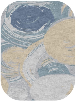 Curl Oblong Hand Knotted Tibetan Wool custom handmade rug
