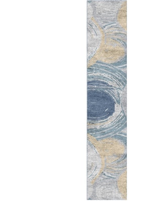 Curl Runner Hand Knotted Bamboo Silk custom handmade rug