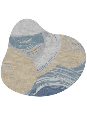 Curl Splash Hand Knotted Tibetan Wool custom handmade rug