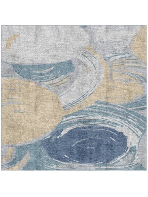 Curl Square Hand Knotted Bamboo Silk custom handmade rug