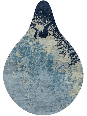 Dawn Dew Drop Hand Knotted Bamboo Silk custom handmade rug