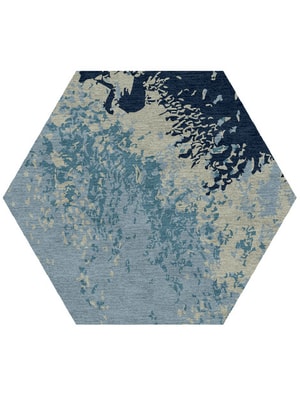 Dawn Dew Hexagon Hand Knotted Tibetan Wool custom handmade rug