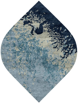 Dawn Dew Ogee Hand Knotted Bamboo Silk custom handmade rug